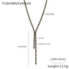 Women's Solid Color Zircon Titanium Steel And Glass Stone Necklace With Electroplating Treatment And Geometric Styling And All Over The Sky Star Design