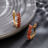 Women's Sophisticated Copperzinc Alloy Flower Dshaped Buckle Electroplated Earrings