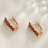 Women's Sophisticated Copperzinc Alloy Flower Dshaped Buckle Electroplated Earrings