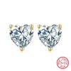 Women's Sparkling Zircon 925 Sterling Silver Earrings With Animal Zodiac Geometric Design Electroplated