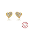Women's Sparkling Zircon 925 Sterling Silver Earrings With Animal Zodiac Geometric Design Electroplated