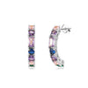 Women's Sparkling Zircon 925 Sterling Silver Earrings With Animal Zodiac Geometric Design Electroplated