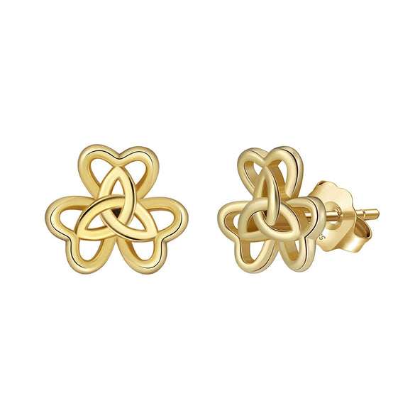 Women's Sparkling Zircon 925 Sterling Silver Earrings With Animal Zodiac Geometric Design Electroplated