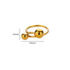 Women's Spherical Stainless Steel Ring With Electroplating Treatment