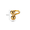Women's Spherical Stainless Steel Ring With Electroplating Treatment