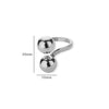 Women's Spherical Stainless Steel Ring With Electroplating Treatment