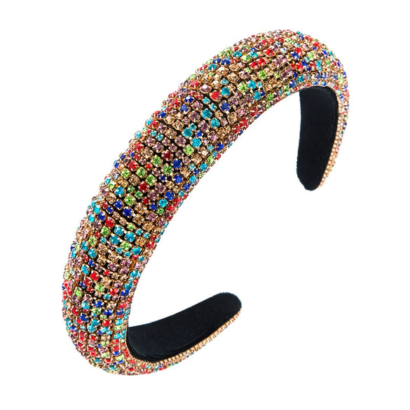 Women's Sponge Headband With Diamond Geometric Style