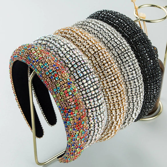 Women's Sponge Headband With Diamond Geometric Style