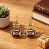 Women's Sports Style Bow Earrings With Heart Accent Alloy Earrings With Steel Posts And Dripping Oil Finish