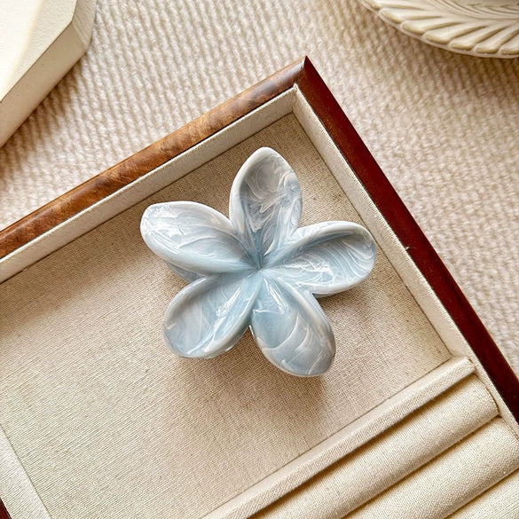Women's Spray Painted Ps Material Flower Hairclip With Marble Pattern