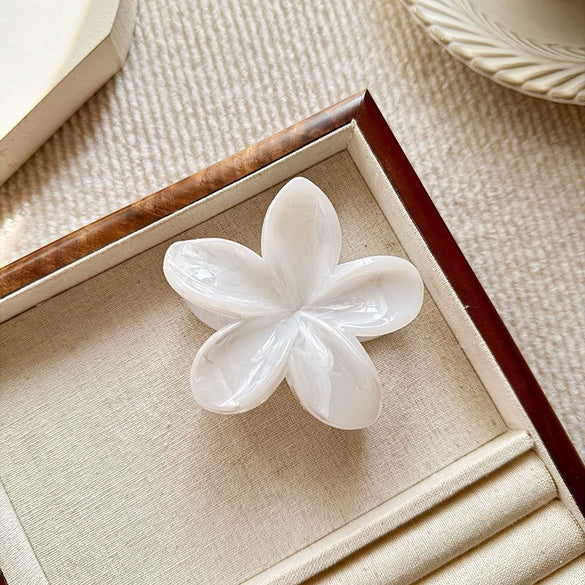 Women's Spray Painted Ps Material Flower Hairclip With Marble Pattern