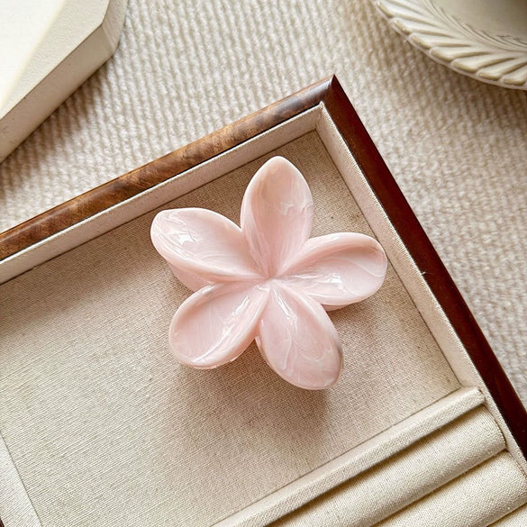 Women's Spray Painted Ps Material Flower Hairclip With Marble Pattern