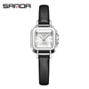 Women's Square Alloy Alloy Case Quartz Watch With Mesh Belt And Roman Pattern Waterproof Fashion Simple Compact Leisure Style