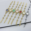 Women's Square Alloy And Stainless Steel Bracelet Quartz Watch Light Luxury Casual Style