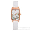 Women's Square Alloy Case Imitation Leather Strap Quartz Watch