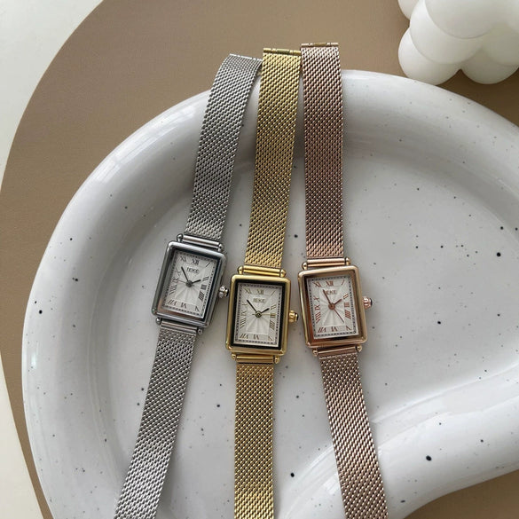 Women's Square Alloy Case Leisure Style Watch