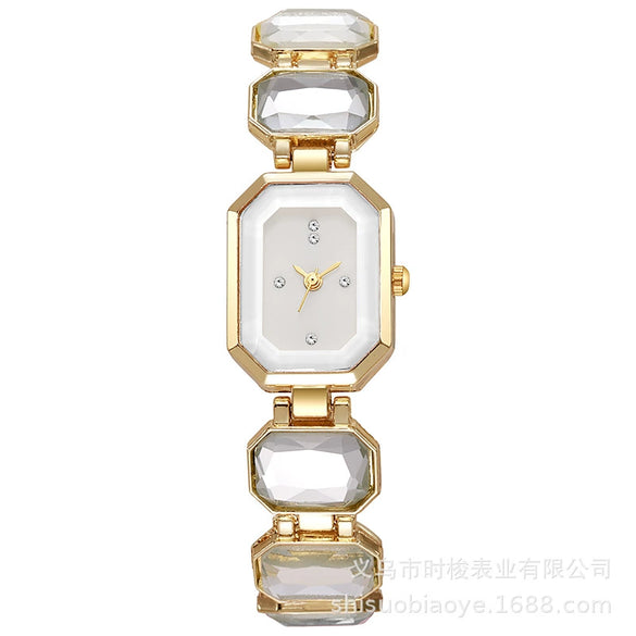 Women's Square Alloy Quartz Watch Light Luxury Niche Elegant Fashion Style