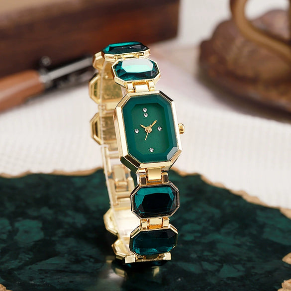 Women's Square Alloy Quartz Watch Light Luxury Niche Elegant Fashion Style