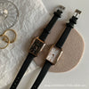 Women's Square Alloy Quartz Watch Retro Artistic And Leisure Style