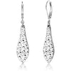 Women's Square Hammered Copper Pendant Earrings With Geometric Exaggerated Design And Electroplated Finish