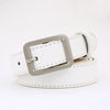 Women’s Square Pin Buckle Belt In Imitation Leather With Patent Leather Finish Sweet Casual Belt Decoration