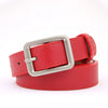 Women’s Square Pin Buckle Belt In Imitation Leather With Patent Leather Finish Sweet Casual Belt Decoration