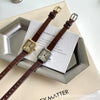 Women's Square Quartz Watch Alloy Case Ordinary Glass Mirror French Retro Middle Ancient Style