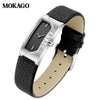 Women's Square Retro Simple Quartz Watch Zinc Alloy Case Mineral Tempered Glass Mirror Mesh Belt Genuine Cowhide Belt Stainless Steel Buckle Waterproof