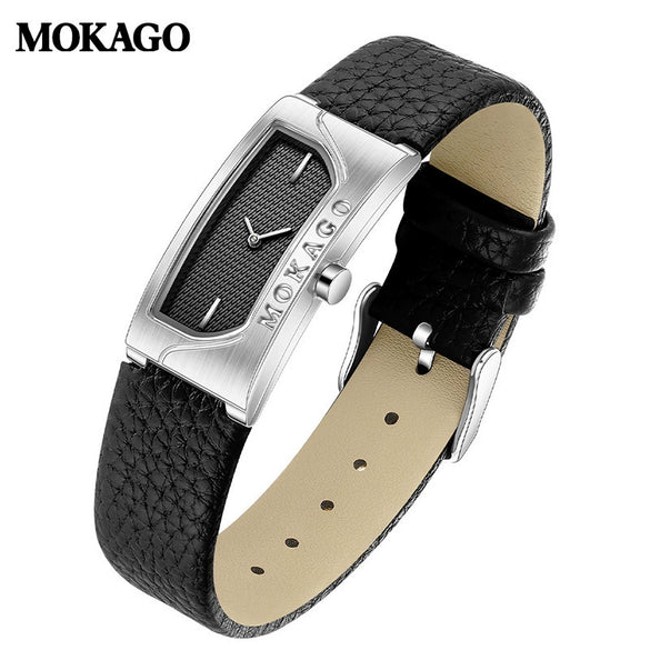 Women's Square Retro Simple Quartz Watch Zinc Alloy Case Mineral Tempered Glass Mirror Mesh Belt Genuine Cowhide Belt Stainless Steel Buckle Waterproof