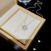 Women's Square Titanium Steel And Copper Necklace With Inlaid Zircon And Geometric Style