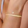 Women's Stackable U Shape Bracelet Adjustable Stainless Steel Gold Tone Geometric Electroplated Fashion Jewelry