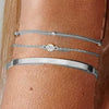 Women's Stackable U Shape Bracelet Adjustable Stainless Steel Gold Tone Geometric Electroplated Fashion Jewelry