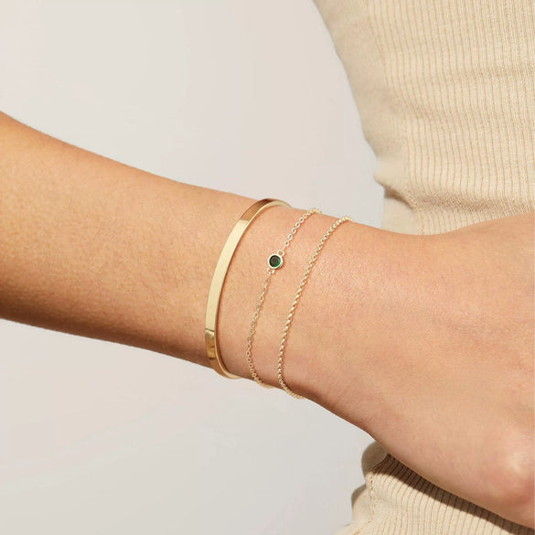 Women's Stackable U Shape Bracelet Adjustable Stainless Steel Gold Tone Geometric Electroplated Fashion Jewelry