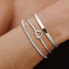 Women's Stackable U Shape Bracelet Adjustable Stainless Steel Gold Tone Geometric Electroplated Fashion Jewelry