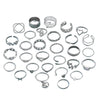 Women's Stacking Style Asymmetrical Fashion Heart Pendant Geometric Ring Set Alloy Electroplating