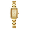Women's Stainless Steel Alloy Quartz Square Waterproof Wristwatch For Students Leisure Style