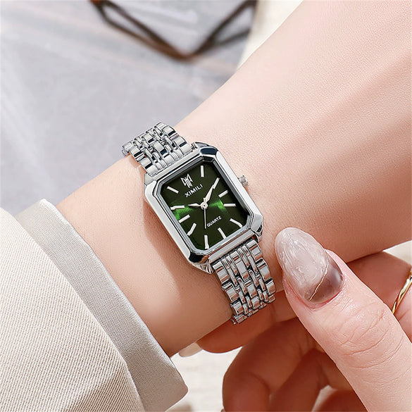 Women's Stainless Steel And Alloy Quartz Casual Watch With Round Dial