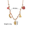 Women's Stainless Steel And Ceramic Tropical Fish Animal Zodiac Electroplated Necklace