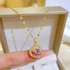 Women's Stainless Steel And Copper Geometric Electroplated Necklace