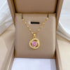 Women's Stainless Steel And Copper Geometric Electroplated Necklace