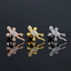 Women's Stainless Steel And Copper Geometric Flower Star Moon Twist Ball Piercing Earrings With Electroplating Treatment