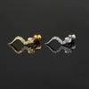 Women's Stainless Steel And Copper Geometric Flower Star Moon Twist Ball Piercing Earrings With Electroplating Treatment