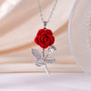 Women's Stainless Steel And Copper Light Luxury Necklace With Flower Pattern And Mixed Gemstone Setting Electroplated