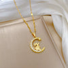 Women's Stainless Steel And Copper Necklace With Geometric Pattern And Electroplating Treatment