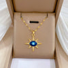 Women's Stainless Steel And Copper Necklace With Geometric Pattern And Electroplating Treatment