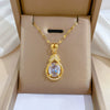 Women's Stainless Steel And Copper Necklace With Geometric Pattern And Electroplating Treatment