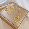 Women's Stainless Steel And Copper Necklace With Geometric Pattern And Electroplating Treatment