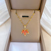 Women's Stainless Steel And Copper Necklace With Geometric Pattern And Electroplating Treatment