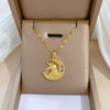 Women's Stainless Steel And Copper Necklace With Geometric Pattern And Electroplating Treatment