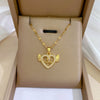 Women's Stainless Steel And Copper Necklace With Geometric Pattern And Electroplating Treatment